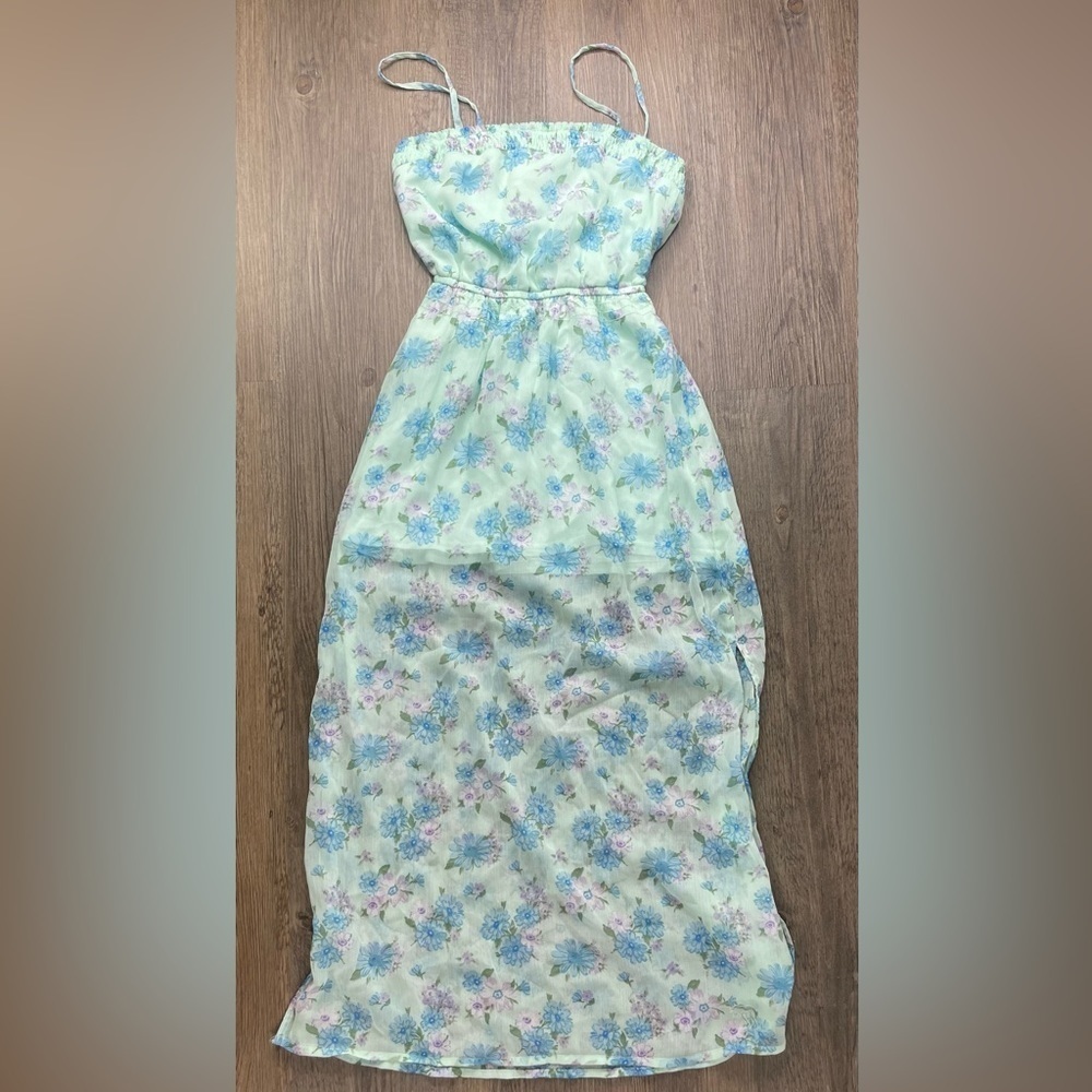 Abercrombie Kids Floral Blue and White Dress